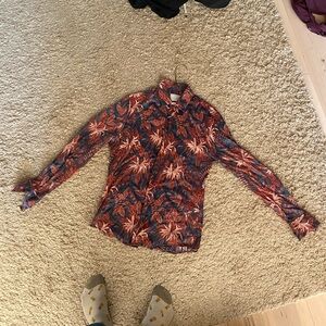Floral Long Sleeve Button-Up Shirt